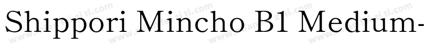 Shippori Mincho B1 Medium字体转换